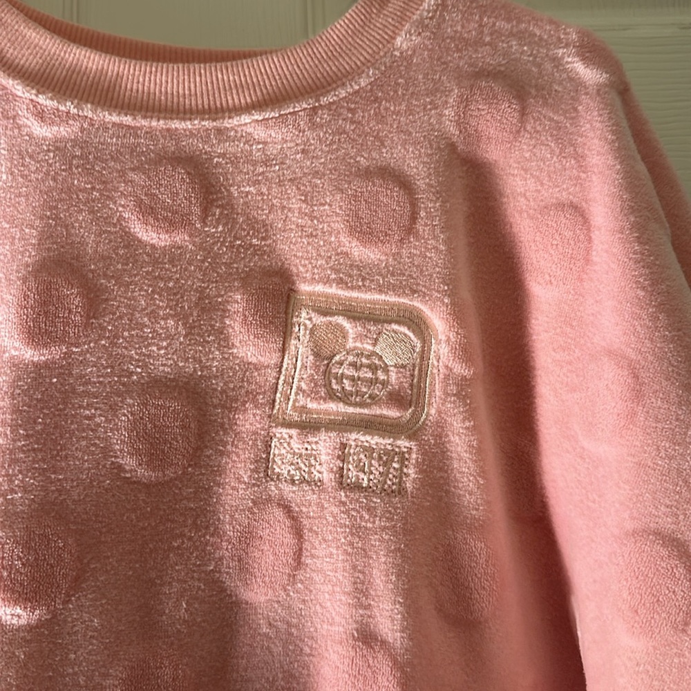 Disney World Pink Polka Dot Fleece Spirit Jersey - Picture 2 of 5